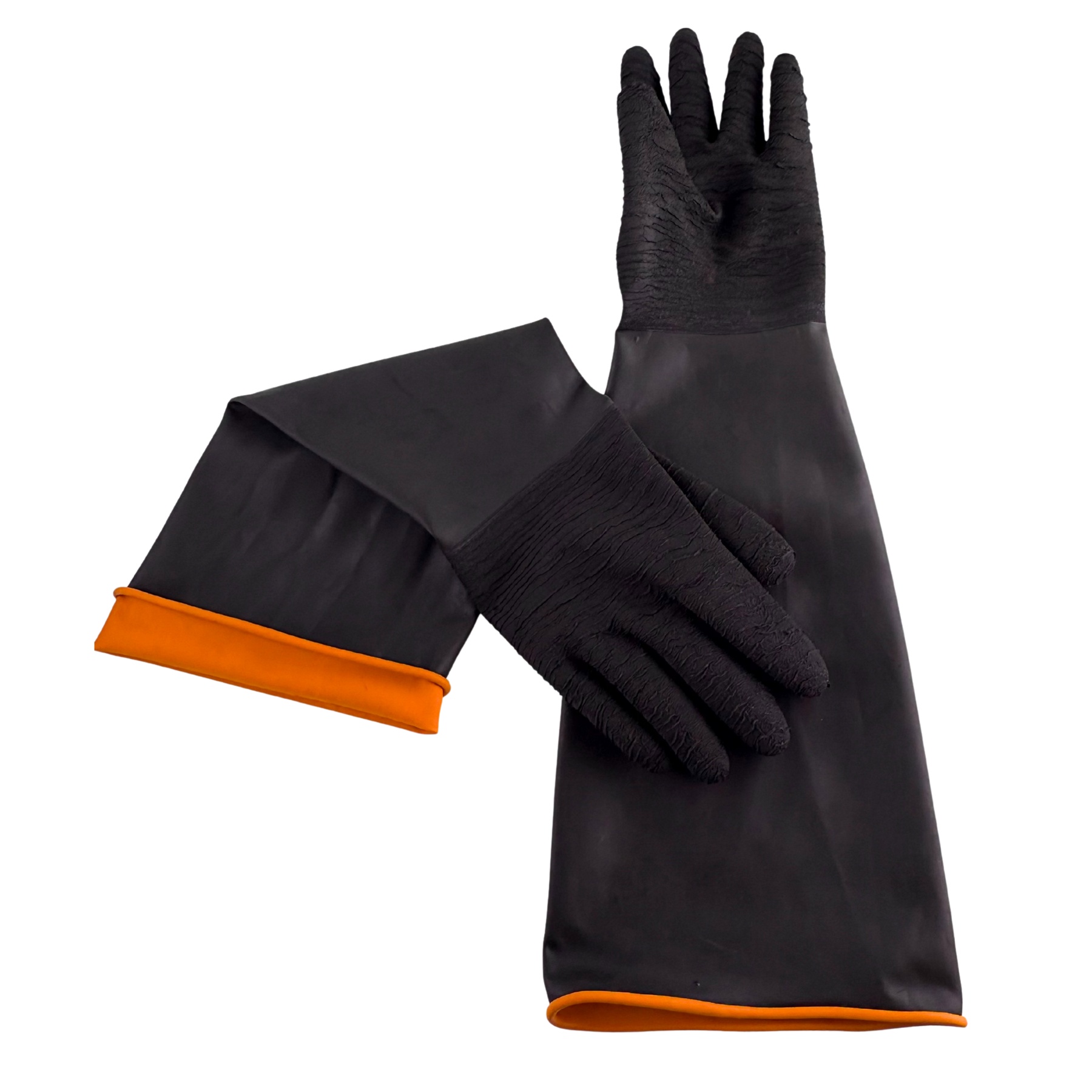 Dlhé gumové rukavice na čistenie a prácu s vodou